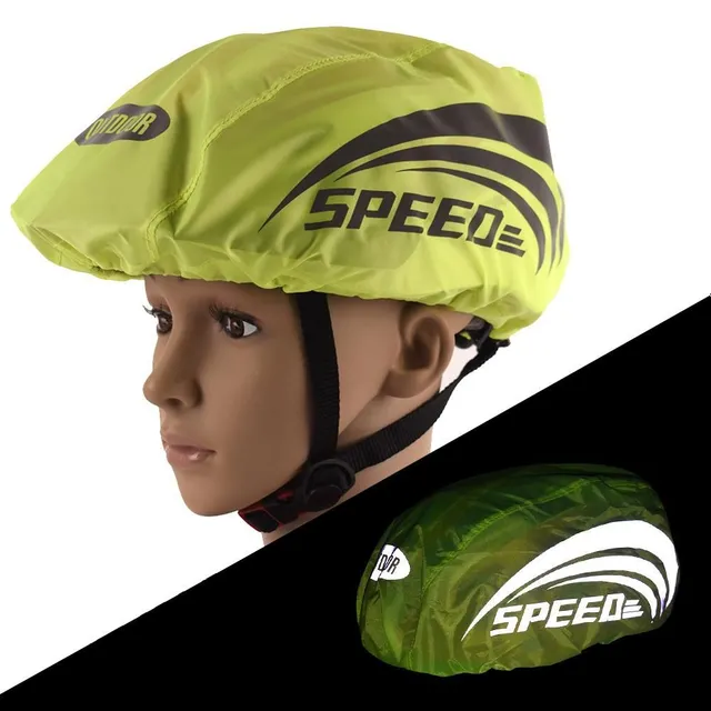 Waterproof dustproof helmet cover with reflectors