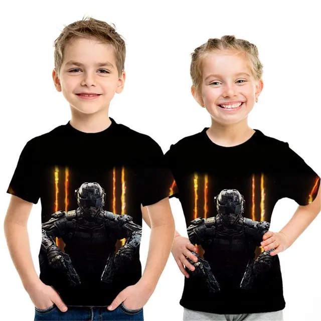 Koszulka dziecięca z chłodnym drukiem 3D Call of Duty
