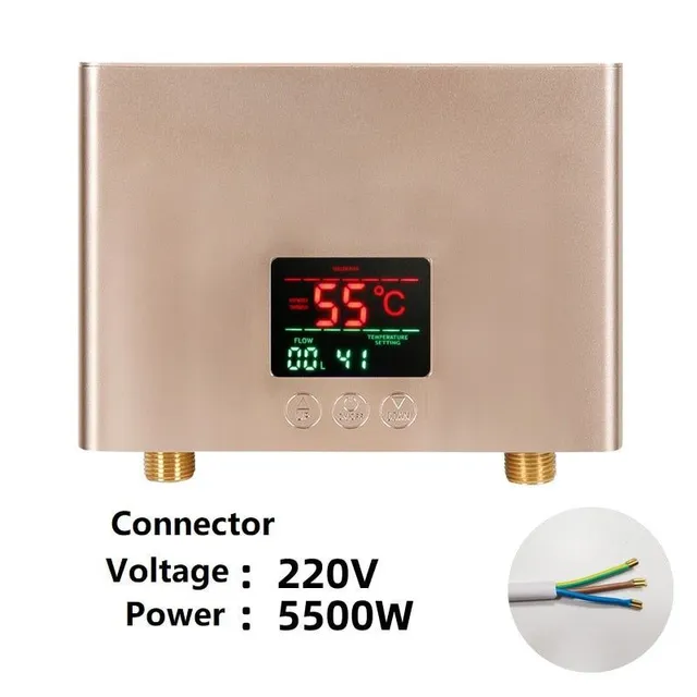Încălzitor de apă 110V 220V pentru Baie Bucătărie Încălzitor de apă electric de perete cu afișaj LCD și telecomandă
