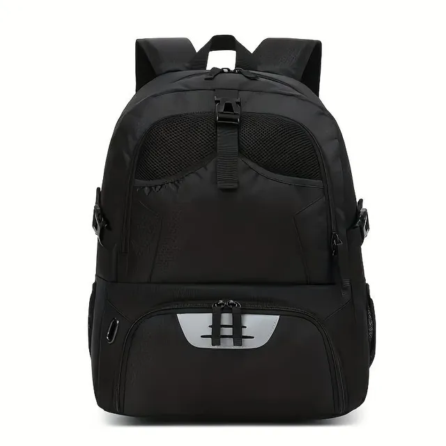 Universal sports backpack for youth and adults - Basketball, football, fitness, hiking, travel - with separate shoe space