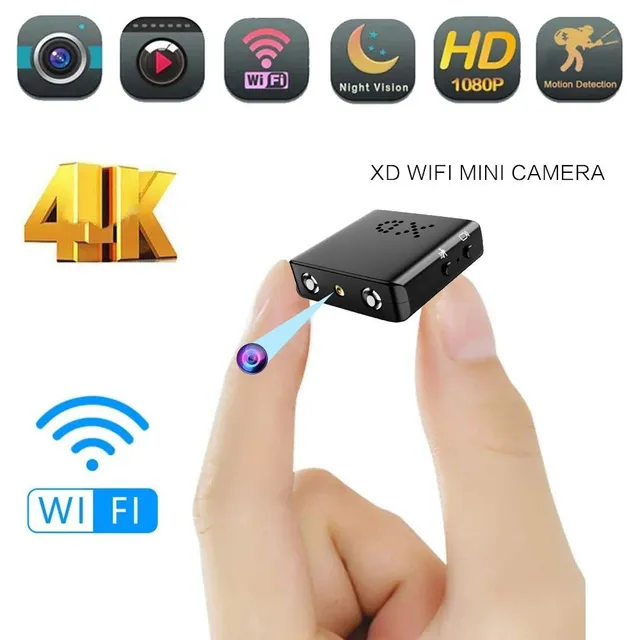 4K Full HD 1080P Mini ip Cam XD WiFi kamera s nočným videním IR-CUT detekcia pohybu Bezpečnostná kamera HD videorekordér