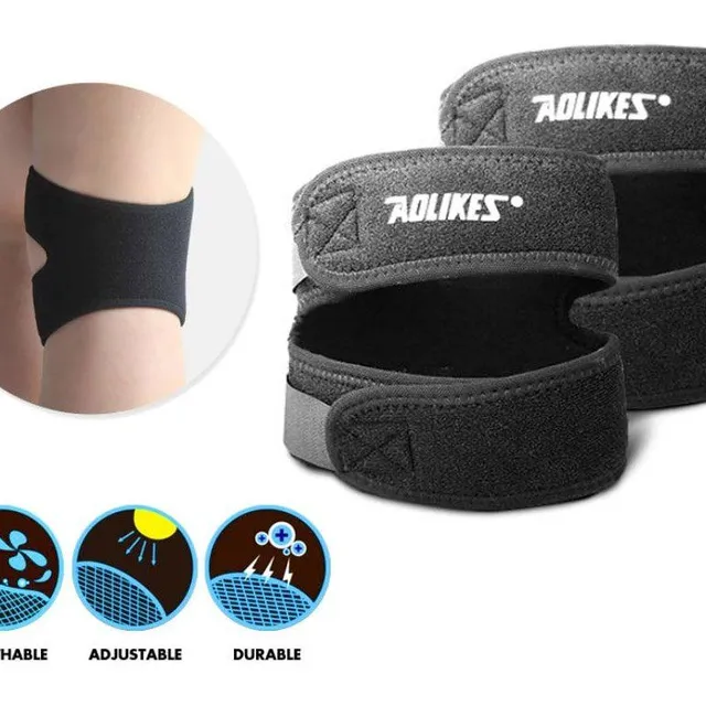 Knee support bandage for athletes and hikers