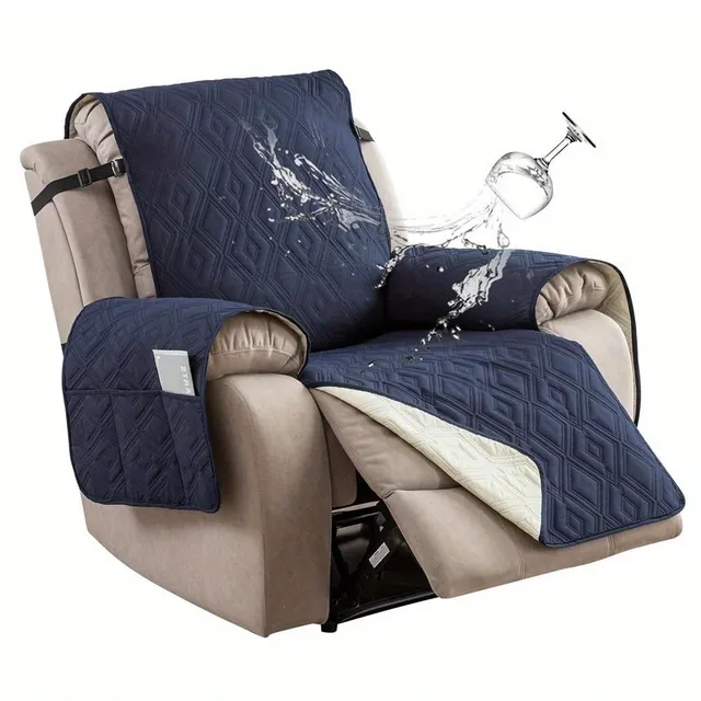 Housse imperméable pour fauteuil avec fonction de relaxation, antidérapante avec poche, housse lavable pour fauteuil/meubles, adaptée aux animaux de compagnie