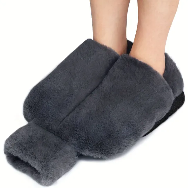 1pc Comfortable Home Heater Feet in Style Pantofle, 2L Filled with Hot Water For Heating Noh, Thick Hot Water Bottle for Laundry, Unplugable Heating Cover for Feet, Necessary Supplement for Autumn and Winter, Winter Necessity for Heating Hand