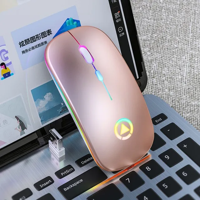 Wireless mouse with LED backlight