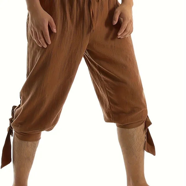 Pánské středověké kalhoty - kostým Vikinga/Piráta - volné kalhoty, ideální na karneval a cosplay