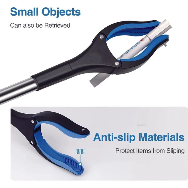 Smart remote grip pliers 81 cm with magnet, light, extra long, foldable, with swivel jaw for collecting garbage, garbage pliers, extension arm