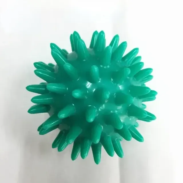 Massage ball with barbs for relief from muscle, joint and feet pain