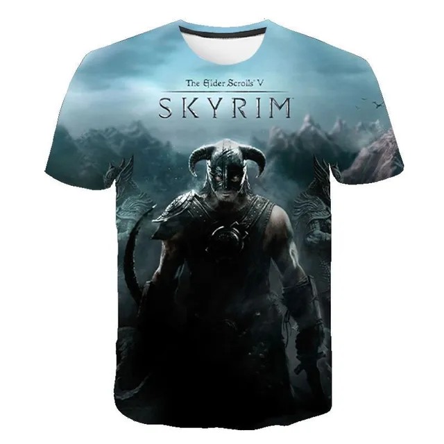 Nowoczesna stylowa koszulka 3D dla graczy The Elder Scrolls V