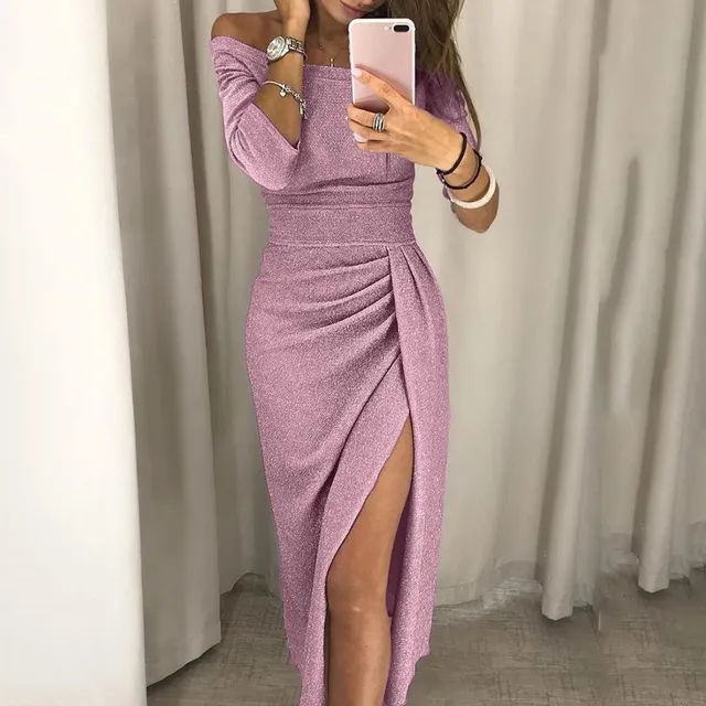 Kathy női elegáns estélyi ruha lavender s