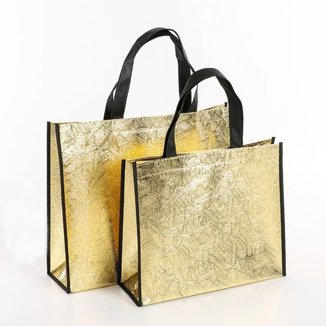 Luksusowa wodoodporna torba na zakupy z stylowego metalicznego materiału - więcej kolorów Emmet