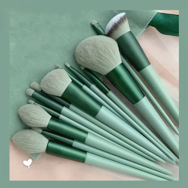 Set de pensule cosmetice pentru machiaj - 13 bucăți
