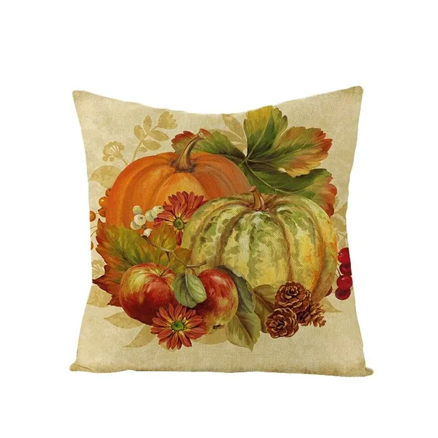 Decorative pillowcase with autumn harvest printing