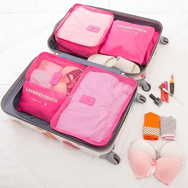 Set of organizers for packing on the road