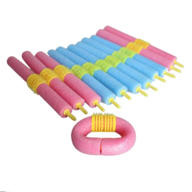 Foam hair curlers - 12 pcs