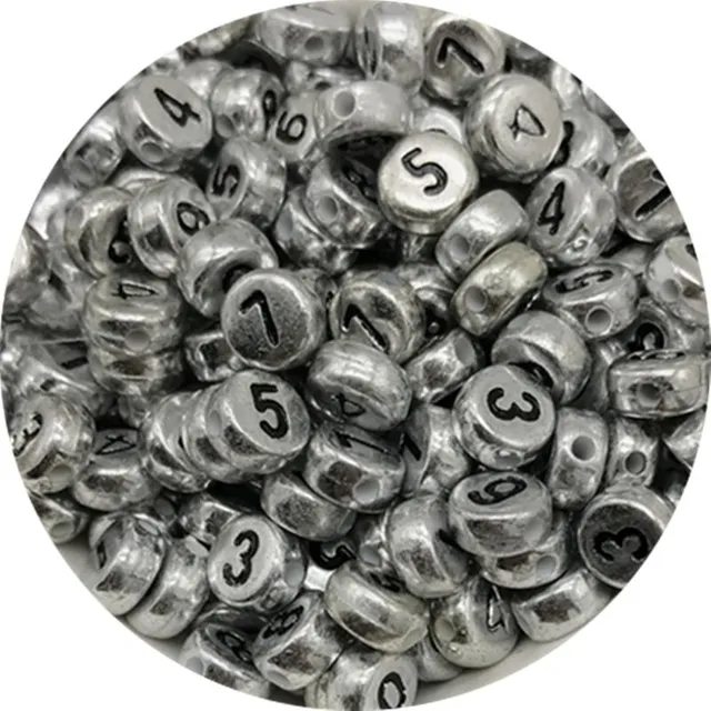 100 pcs of children's coloured stringing round beads number