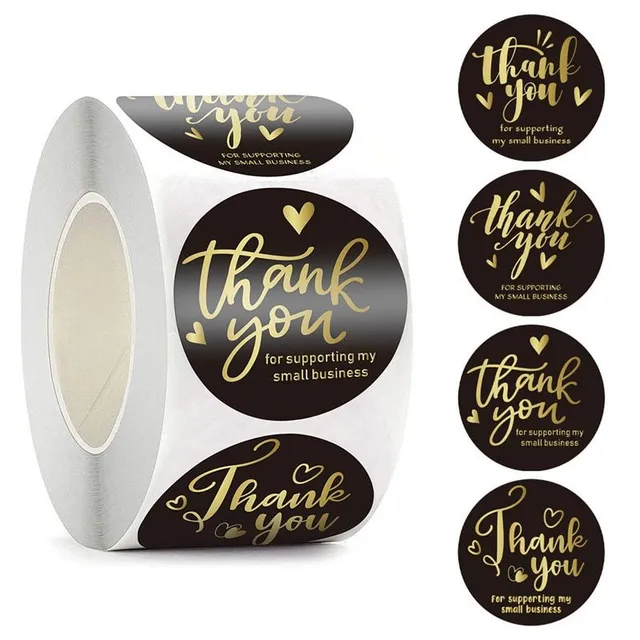 Cute thank you round stickers for Agni gift wrapping