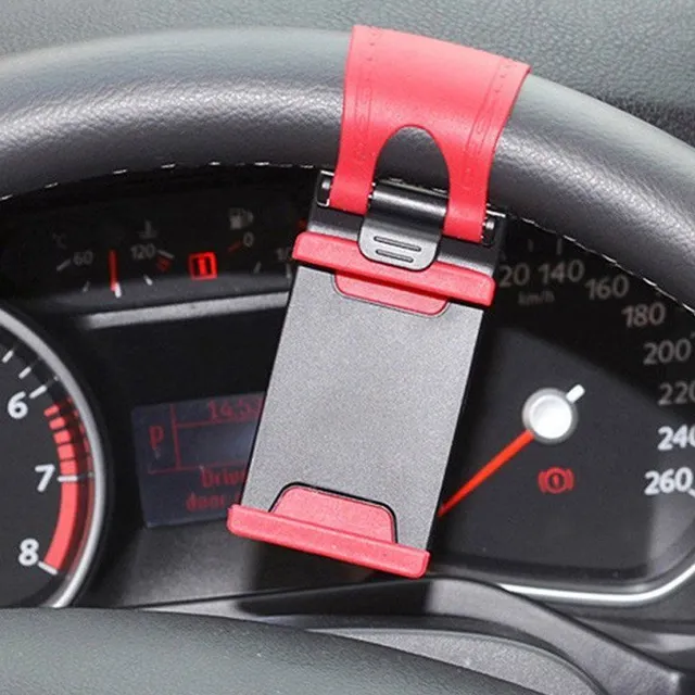 Smartphone, MP3 or GPS holder for the steering wheel