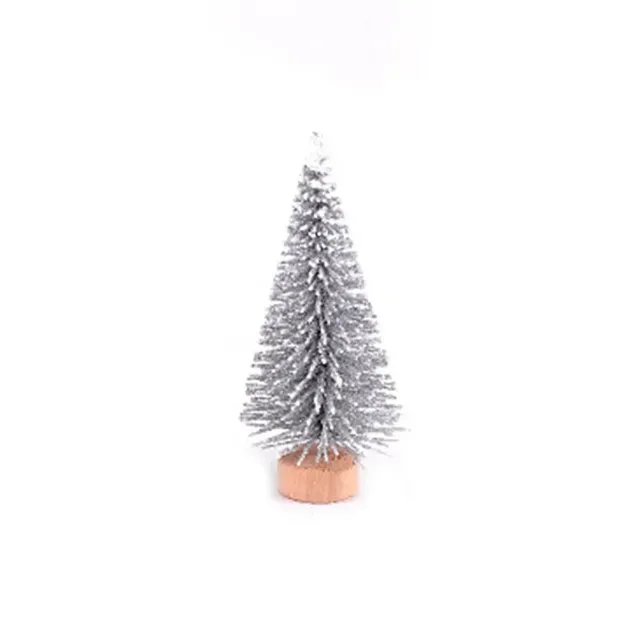 Miniature artificial Christmas tree made of sisal and silk - Decoration for your miniature world
