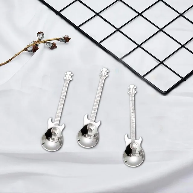 Spoon in guitar shape 4 pcs