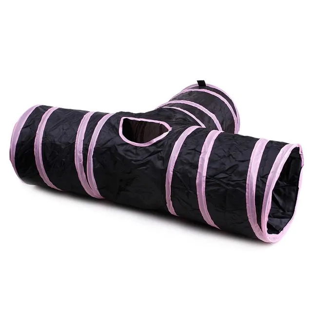 Foldable up to five-way play tunnel for cats and small animals