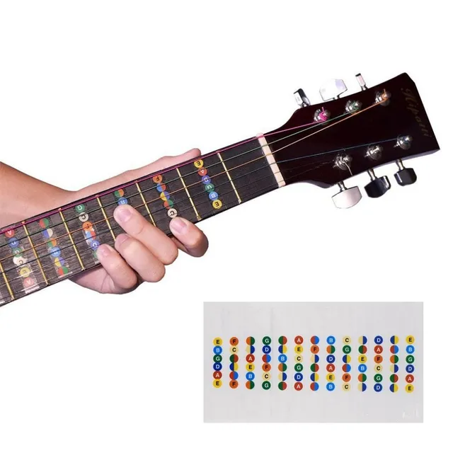 Przyklejanie akordów na gitarze