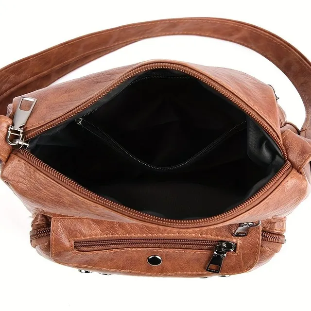 Tschechische stilvolle Crossbody-Tasche mit Herzanhänger für Frauen