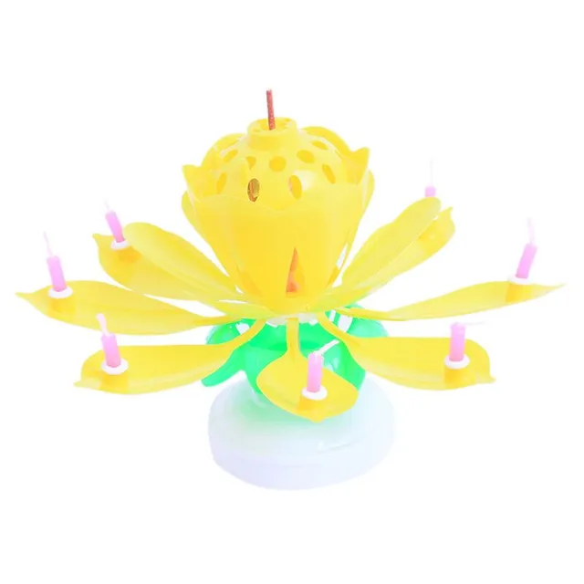 Hudební svíčky ve tvaru lotosu - 5 barev
