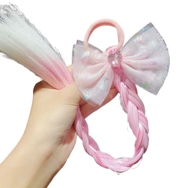 Hair rubber with hair extensions for children