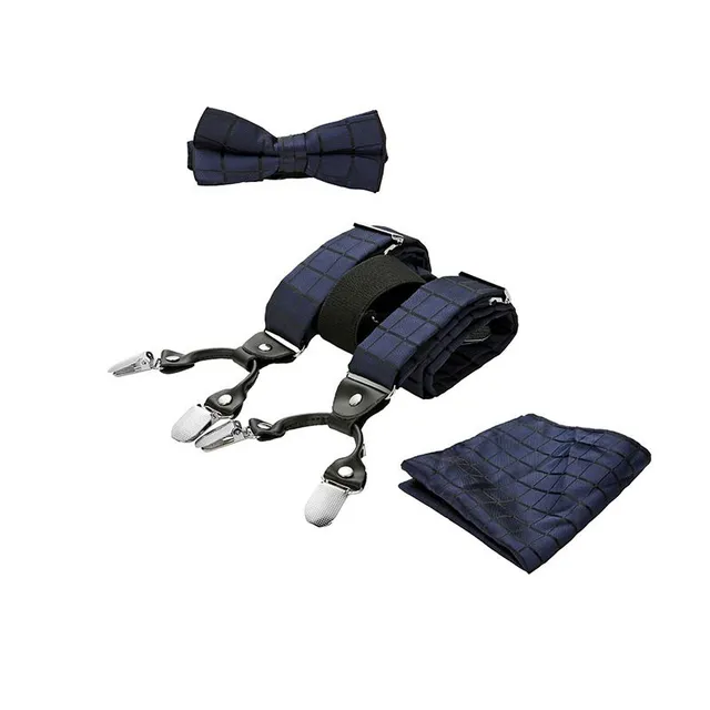 Men's suspenders, bow tie and handkerchief T1177 10