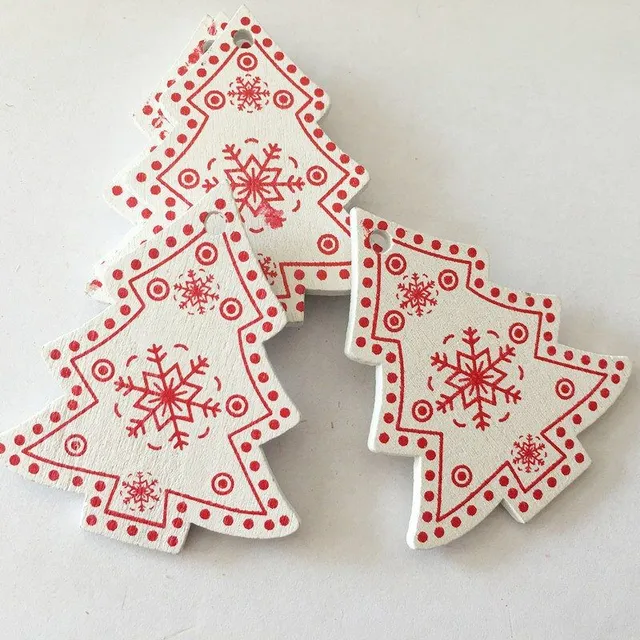 Wooden Christmas Ornaments 10pcs