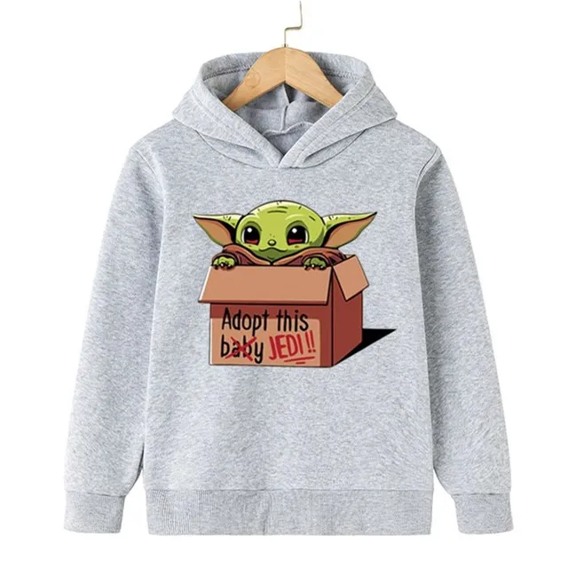 Detská trendy klokanka mikina Baby Yoda