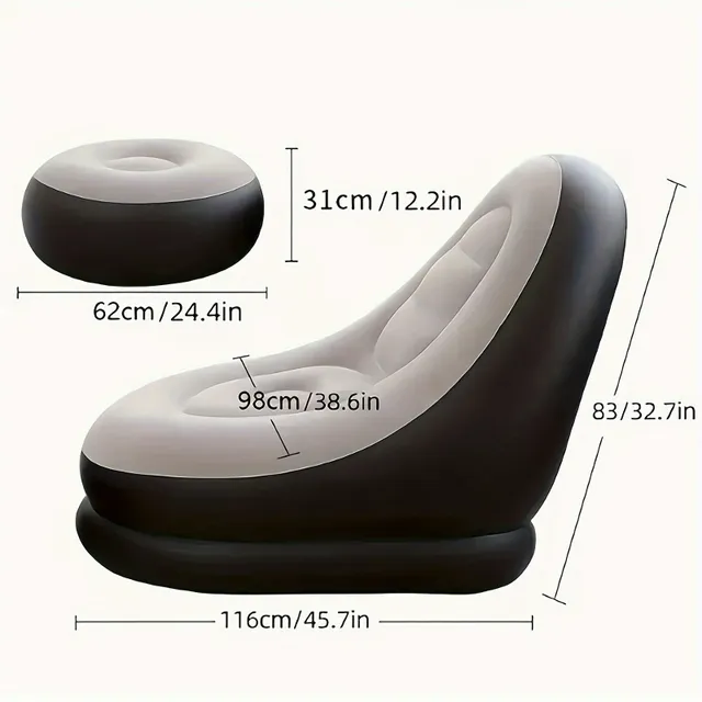 1pc Inflatable Sofa in European and American Style With Sofa, Lazy Sofa, Comfortable Outdoor Furniture