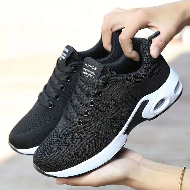 Sneakers da running da donna con mesh traspirante, ammortizzazione, allacciatura e suola antiscivolo - adatte per lo sport e il lavoro