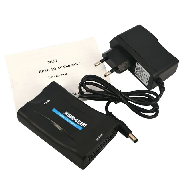 Scart converter adapter to HDMI for audio and video