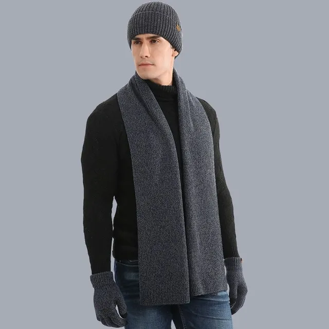 Ensemble d'hiver pour homme : écharpe, bonnet et gants Andrej