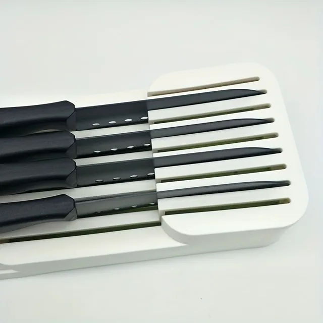 Organizér do zásuvky s 9 sloty na nože - pro bezpečné a přehledné uložení v kuchyni