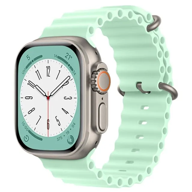 Oceánský silikonový řemínek pro Apple Watch hodinky