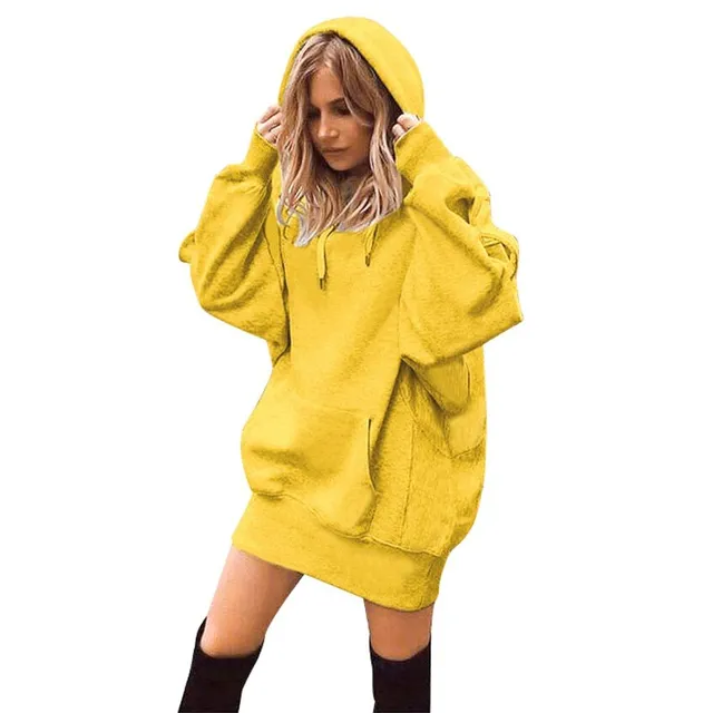 Women's oversized sweatshirt Carleigh - collection 2022 yellow l