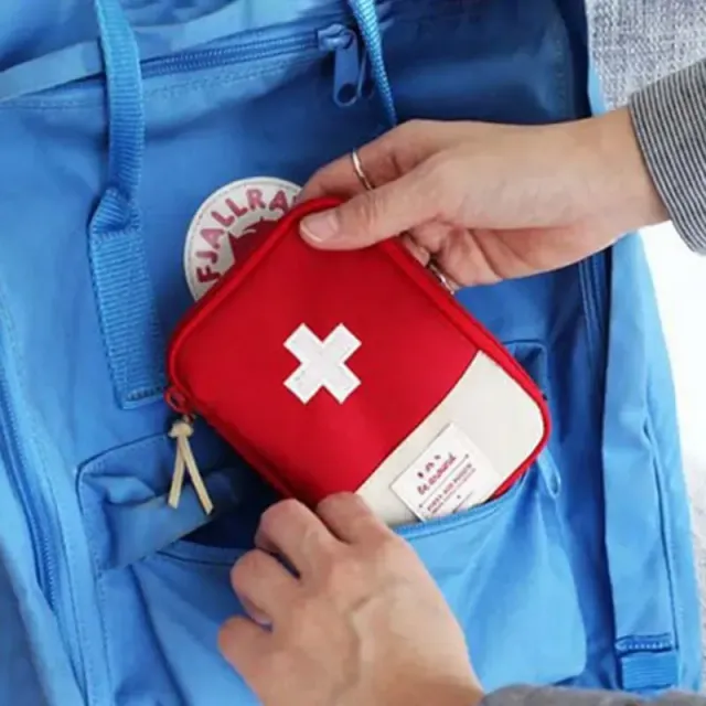 Mini first aid kit for travelling and camping