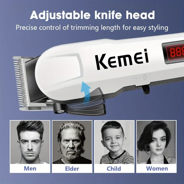 Kemei KM-809A Professional hair trimmer with USB recharge