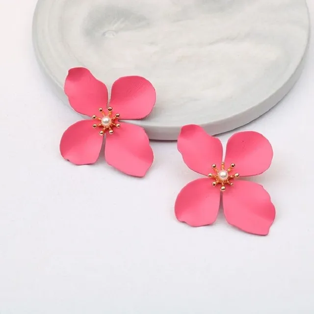 Women's flower earrings J189