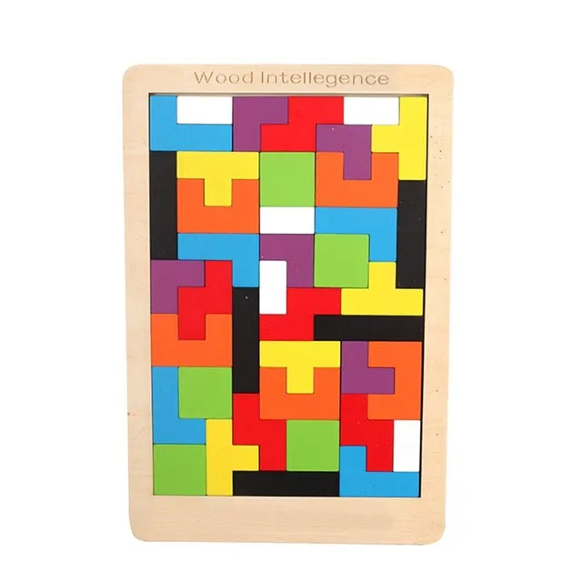 Wooden color 3D puzzle - school play (3D Puzzle)