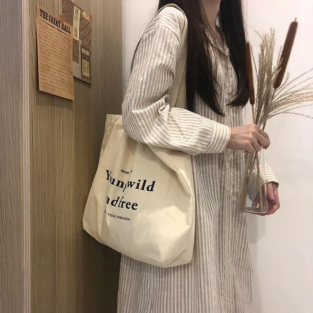 Stylish canvas bag with Antonio inscription