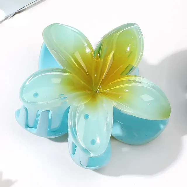 Hair clip with a pretty look in the shape of a flower slice for women