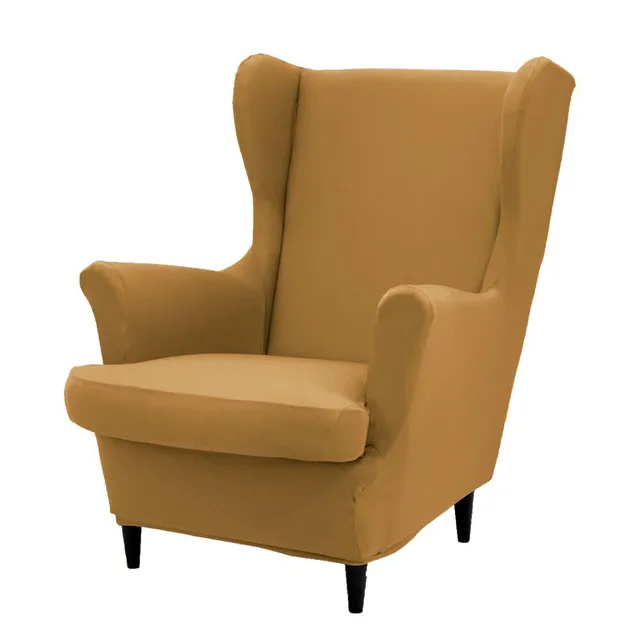 Housse de fauteuil uni avec dossier haut