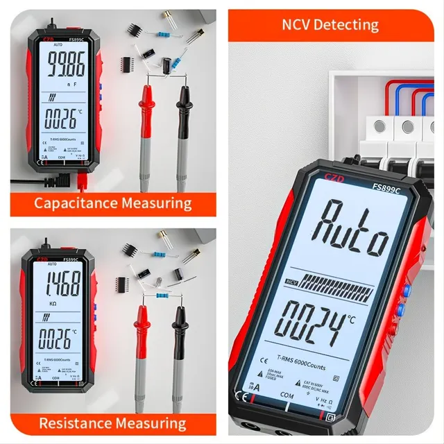 Super Overview Charging Multimeter 6000 Calculates Automatically Professional Easy Reading and Control