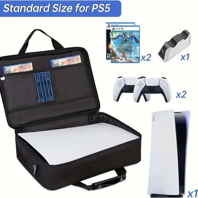 Portable backpack on PlayStation 5 with large storage space - for console, drivers, games and more