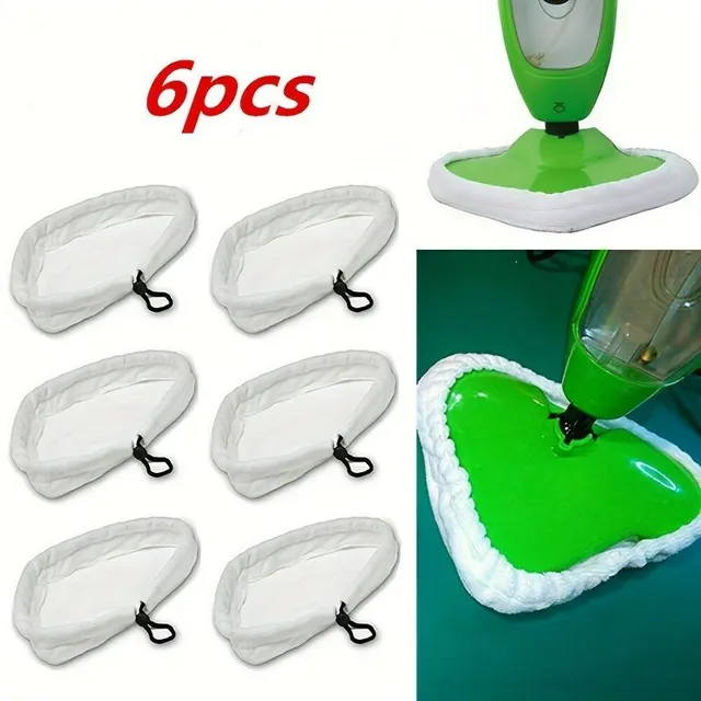 Steam mop Home Clean: 6 repeatedly usable cleaning pads made of microfiber