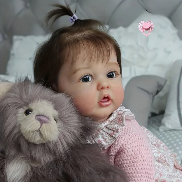 Ręcznie wykonana lalka silikonowa 50 cm Reborn - śpiąca dziewczyn